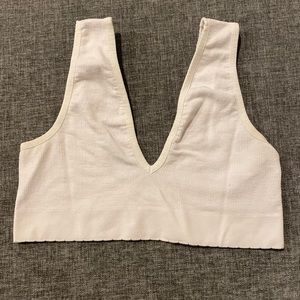 Anthropologie Ribbed V-neck Bralette